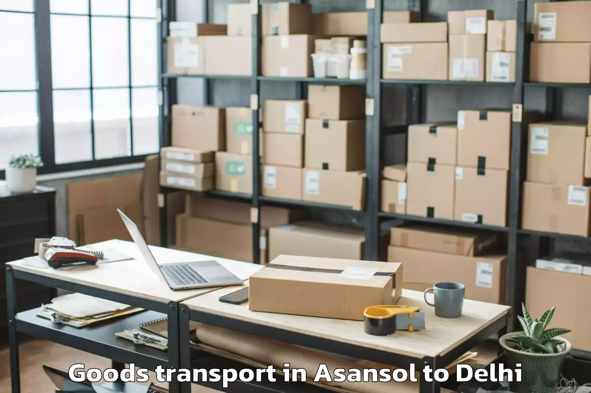 Top Asansol to Guru Gobind Singh Indraprastha Goods Transport Available